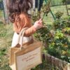 Pret pour la chasse aux oeufs avec ce magnifique sac en toile de jute