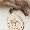 Médaillon en bois, Première fête de Pâques, Souvenir personnalisé, Gravure sur bois, Décoration enfant, Cadeau Pâques, Accessoire commémoratif, Décoration murale, Cadeau personnalisé