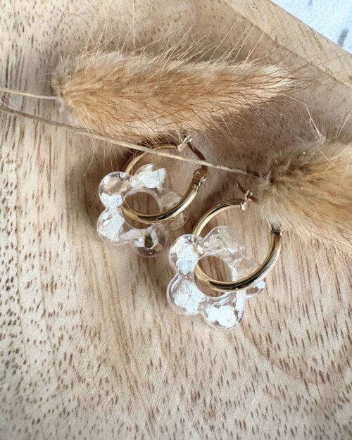 Parfaites boucles d'oreilles tendance pour cet été en forme de fleur