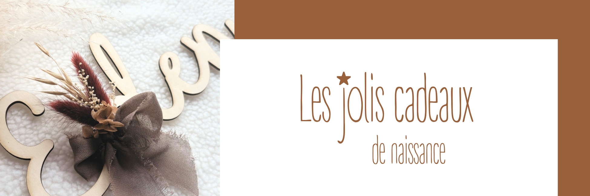 Découvrez nos créations délicates pour bébé : des cadeaux de naissance faits-main, décorés de fleurs séchées, de paillettes… pour des moments uniques et poétiques. Des souvenirs intemporels. 